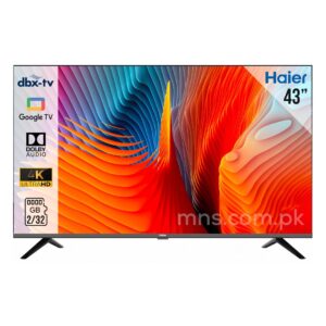 Haier H43K800UX 43” 4K UHD Smart Google TV, Borderless Design, 2/32 Memory