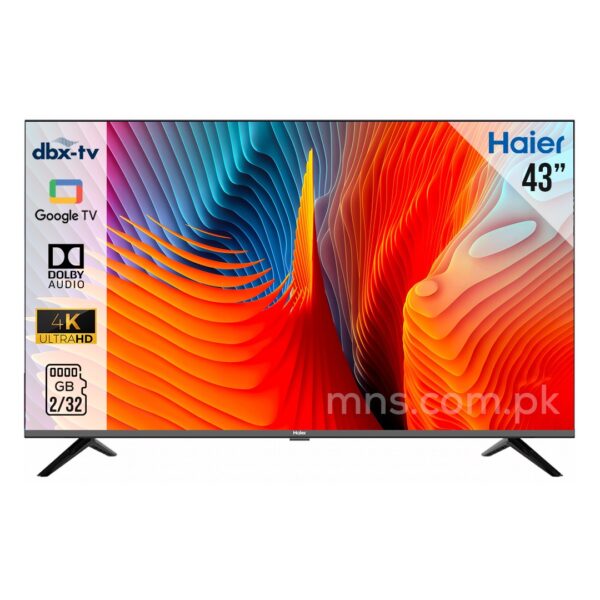 Haier H43K800UX 43” 4K UHD Smart Google TV, Borderless Design, 2/32 Memory